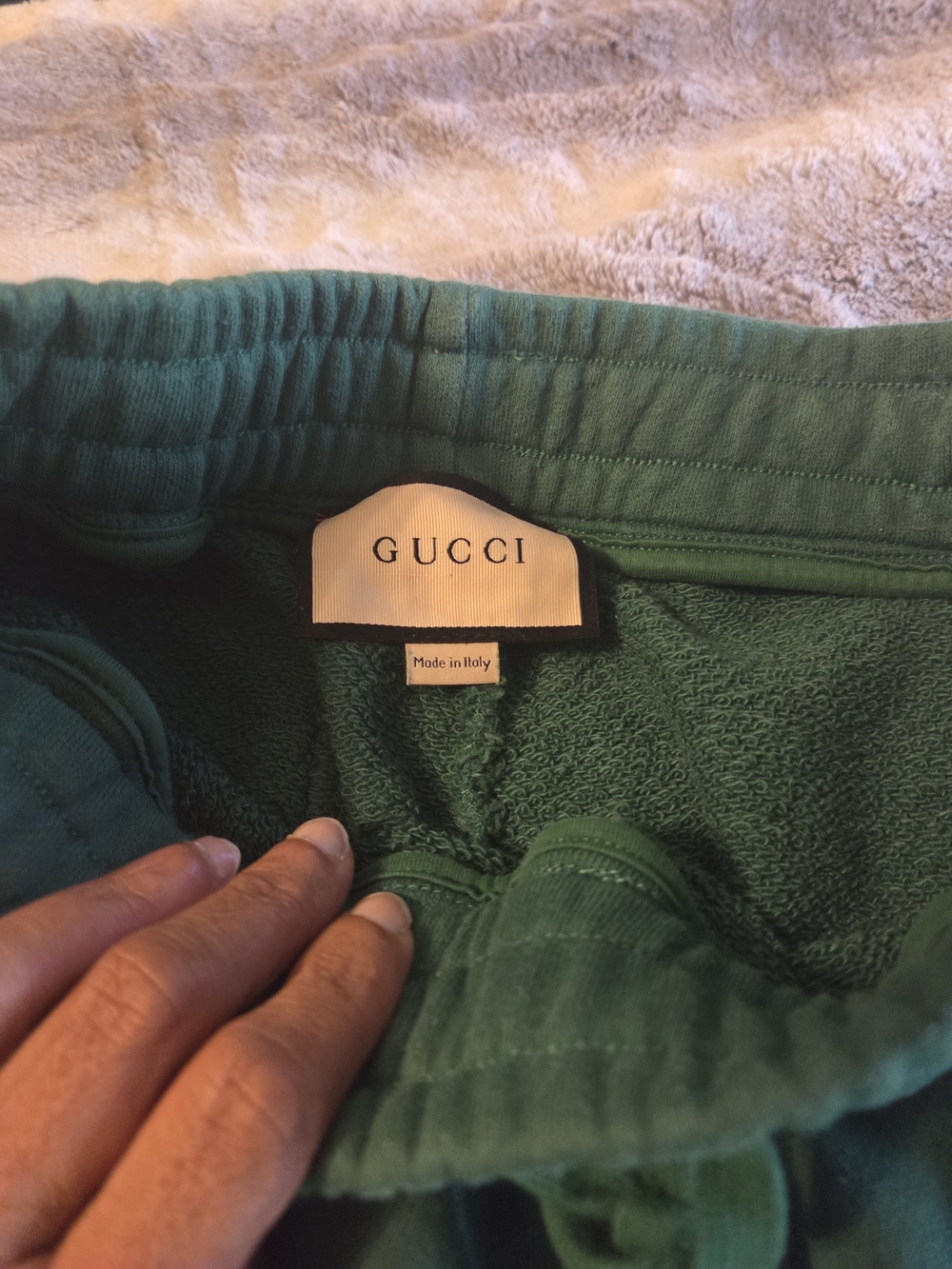 GG Green Crewneck Hoodie And Matching JOGGERS - SET - Picture 7 of 8